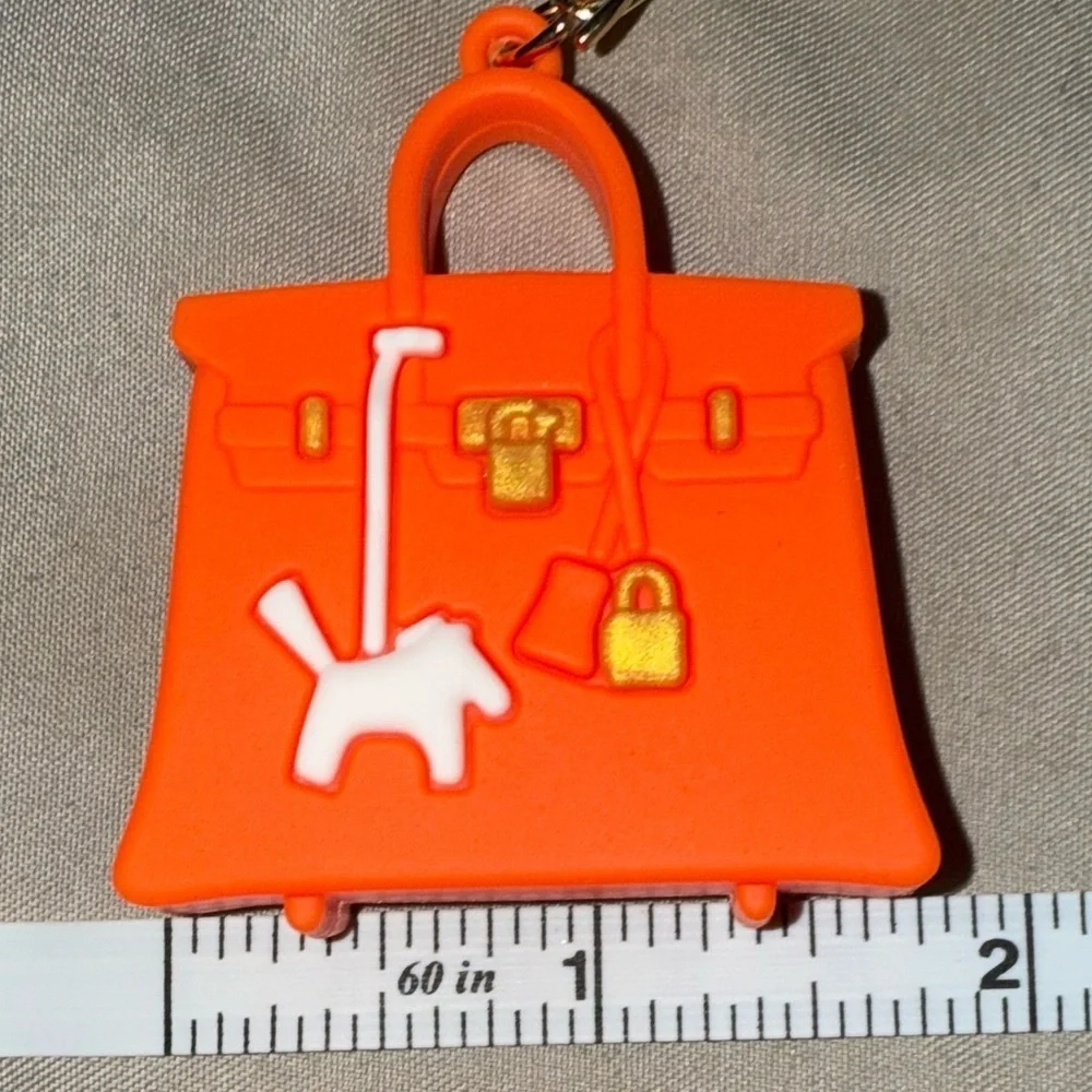 Mini 3D Silicone Bag Charm Keychain with Gift Box